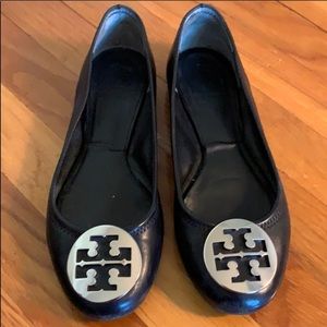 Tory Burch Black Flats